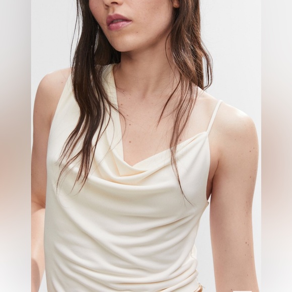 Mango cowl neck sleeveless blouse - Picture 4 of 9